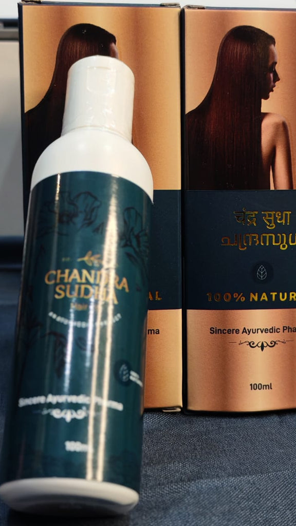 Chandrasudha Hair Oil for Men, Women and Children| Herbal hair oil| Ayurvedic/Promote Hair Growth and Strengthens Hair/Control Hair Fall and Dandruff (100 ML)